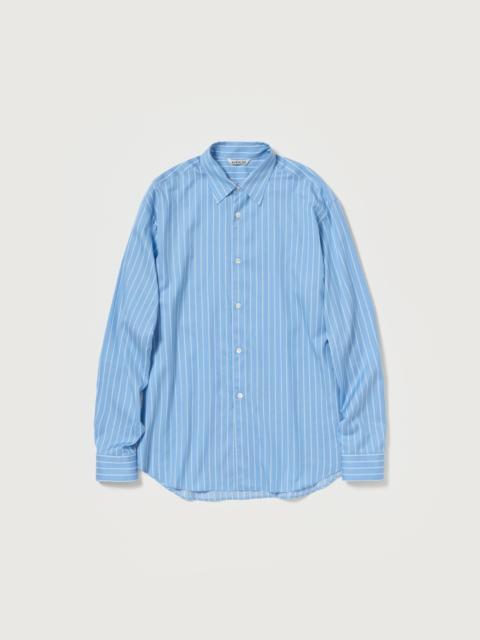 AURALEE COTTON SILK STRIPE SHIRT