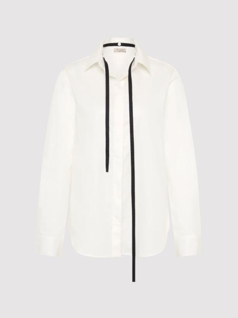ST. AGNI Detachable Tie Shirt - White