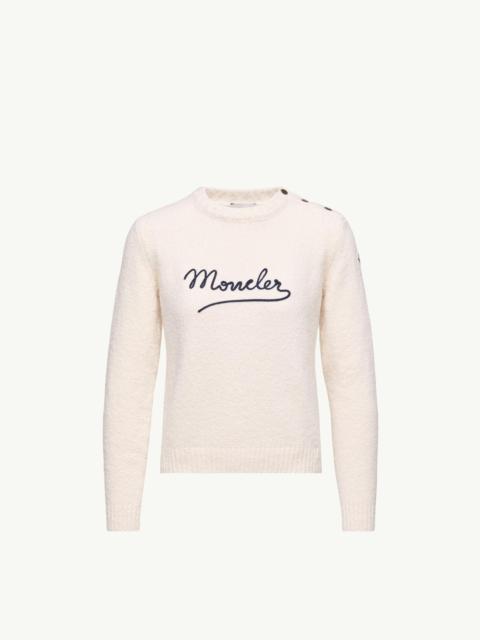 Moncler Embroidered Logo Cotton Blend Sweater