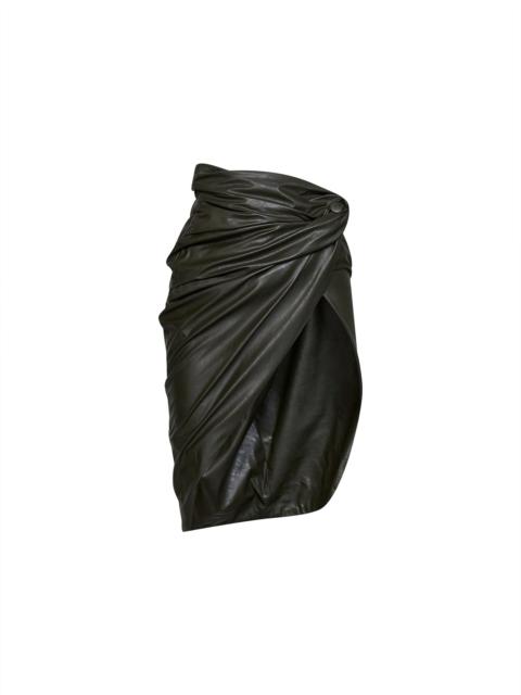 Diesel Green O-Dasli draped midi skirt with slit