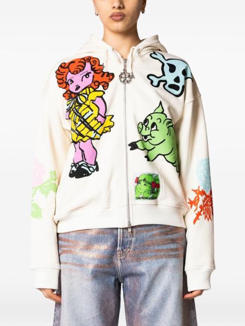 Chopova Lowena Cry Baby graphic-print zip-up hoodie