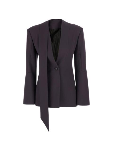 THE ATTICO scarf-detail single-breasted blazer