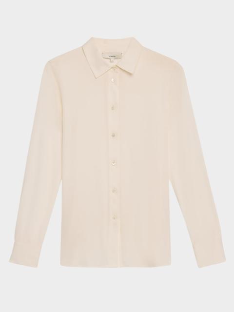 Vince Classic Button-Front Blouse
