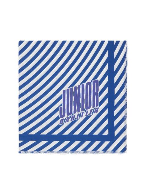 Jean Paul Gaultier Blue & White 'The Target' Cover-Up Scarf