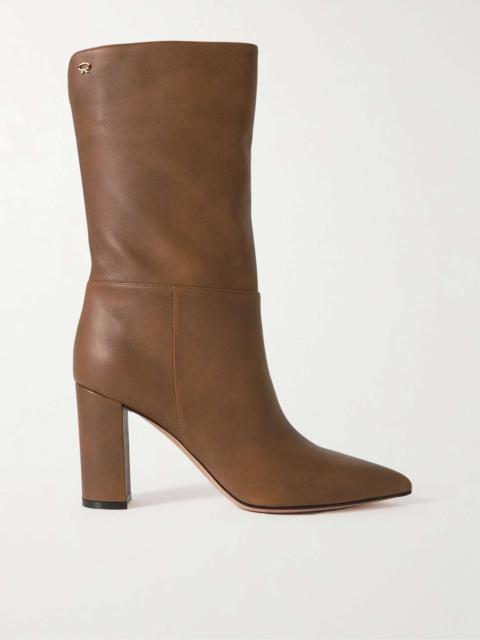 Gianvito Rossi Piper 85 leather knee boots