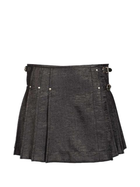 DURAZZI MILANO studded buckle kilt