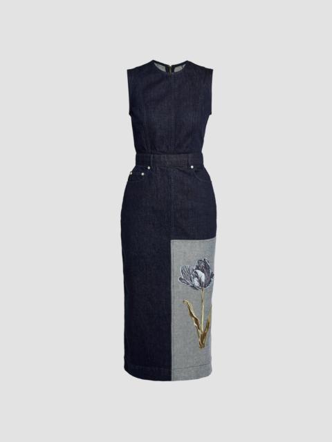 Erdem DENIM SLEEVELESS MIDI DRESS