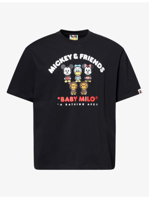 A BATHING APE® bape x disney Baby Milo Mickey & Friends Graphic Cotton-Jersey T-Shirt