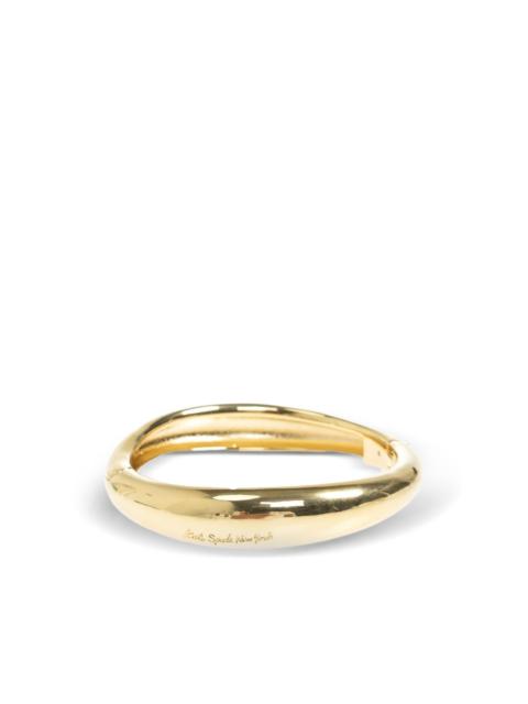 kate spade logo-engraved hinged bracelet