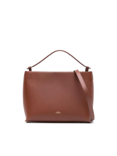 A.P.C. logo-handle leather bag