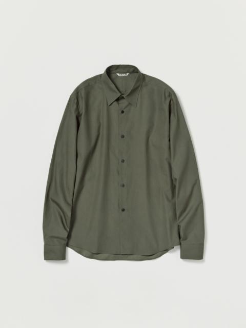 AURALEE WASHED FINX TWILL SLIM SHIRT