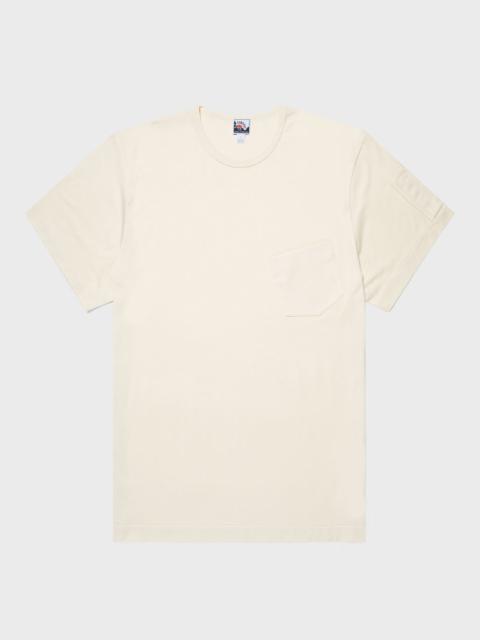 Nigel Cabourn Nigel Cabourn x Sunspel Short Sleeve Pocket T-Shirt in Stone White