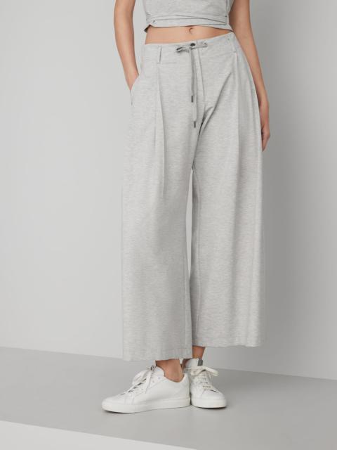 Couture interlock loose cropped trousers