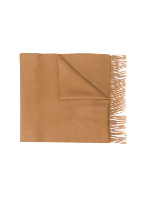 Camel Cashmere Embroidered Scarf | ACC-013/E