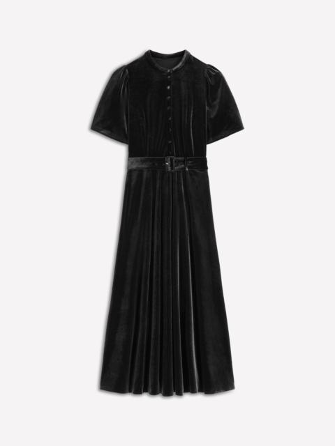 BODEN Kate Velvet Shirt Dress-Black
