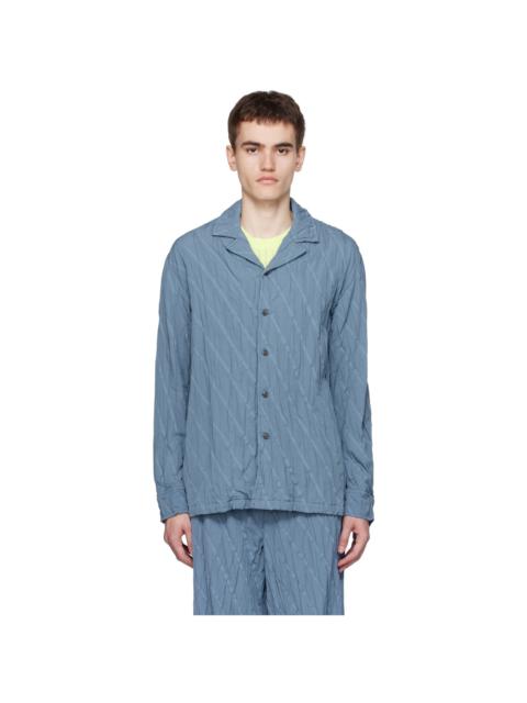 TAAKK Blue Pleated Shirt