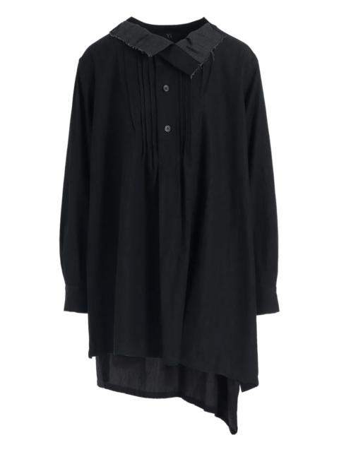 Y's button-placket asymmetric blouse