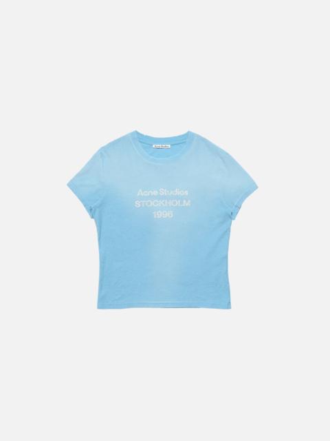 Acne Studios Fitted logo t-shirt - Cornflower blue