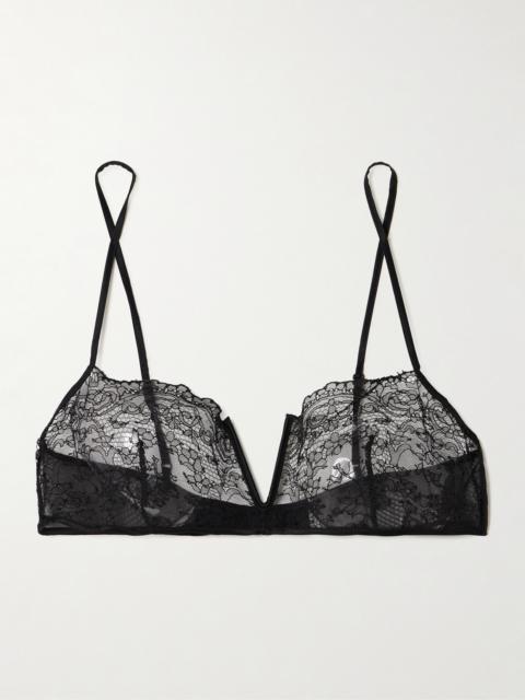 KIKI DE MONTPARNASSE La Follie Lace Underwired Bandeau Bra