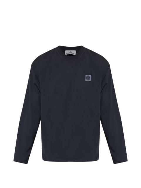 Stone Island logo-patch long-sleeve T-shirt
