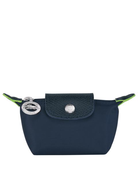 Longchamp Le Pliage Green Coin purse Navy - Recycled canvas