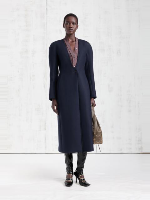 Maison Margiela Collarless Virgin Wool Coat