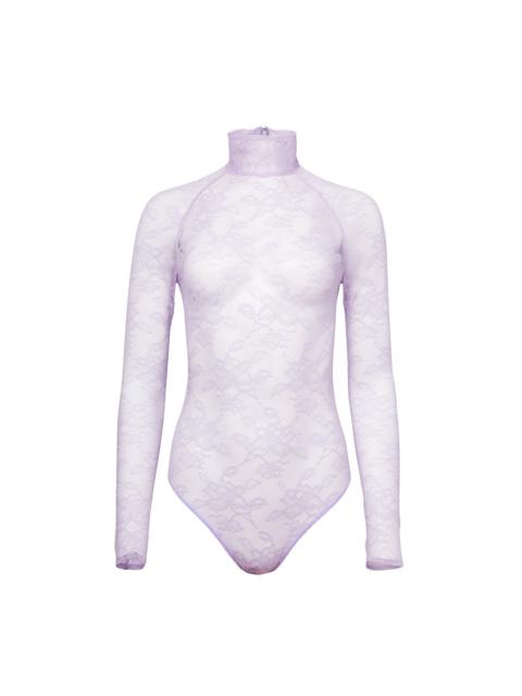 Fleur du Mal High Neck Lace Bodysuit