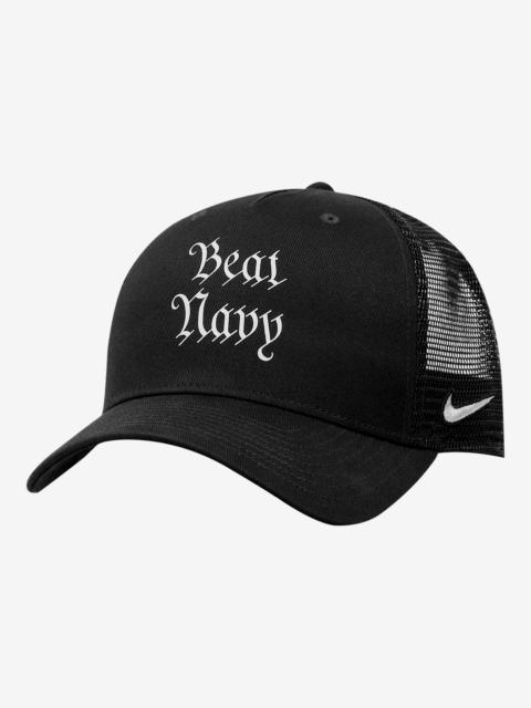 Nike Army Rivalry Collection Beat Navy Rise Men's Nike College Trucker Adjustable Hat