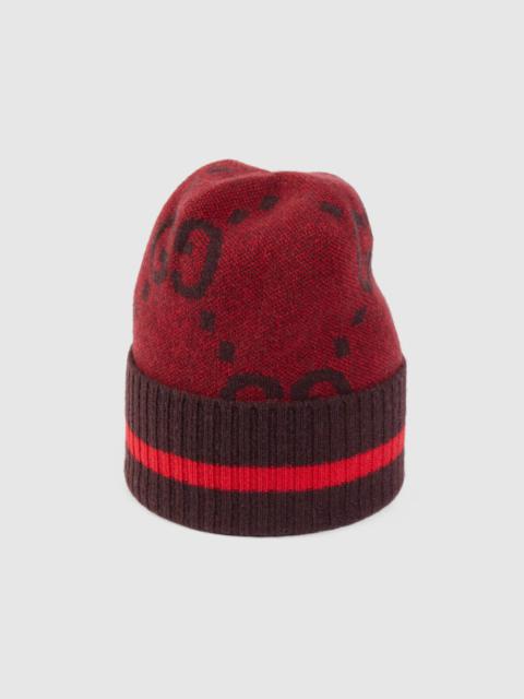GUCCI GG knit cashmere hat