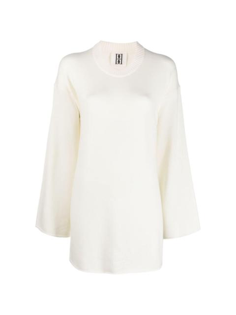 BY MALENE BIRGER rolled-trim knitted jumper