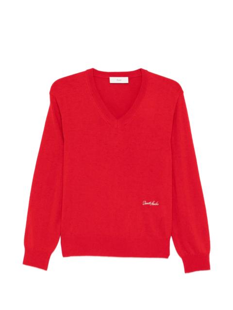 Dunst Dunst V-neck Logo Sweater