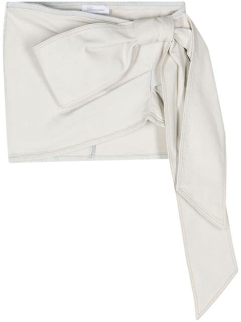 Blumarine bow-detail asymmetric mini skirt