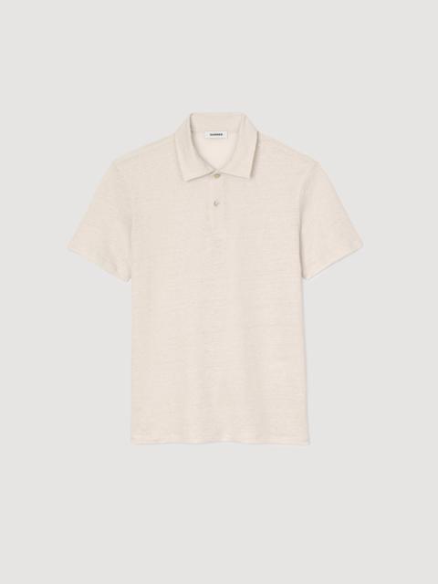 Sandro LINEN POLO SHIRT