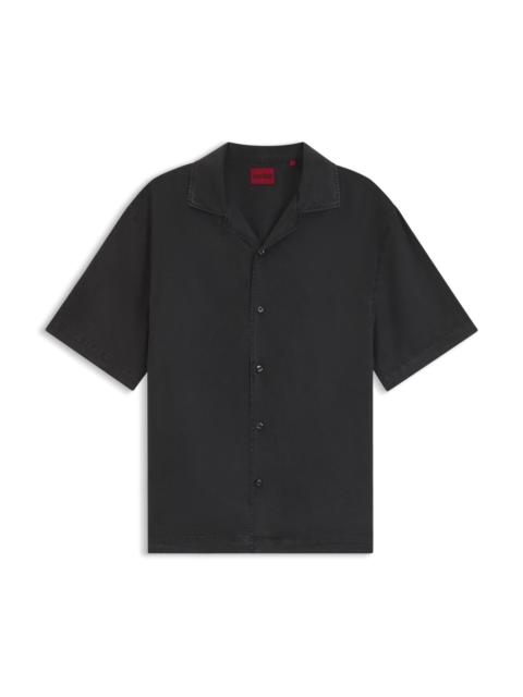 HUGO OVERSIZED-FIT SHIRT WITH CAMP COLLAR