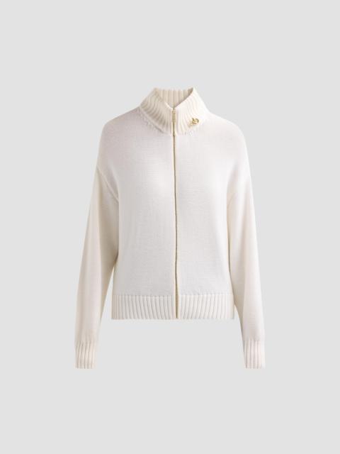 FABIANA FILIPPI Women's Merino Wool Zip-Up Cardigan - Rafia
