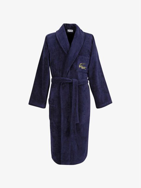 LACOSTE Marine organic cotton bath robe