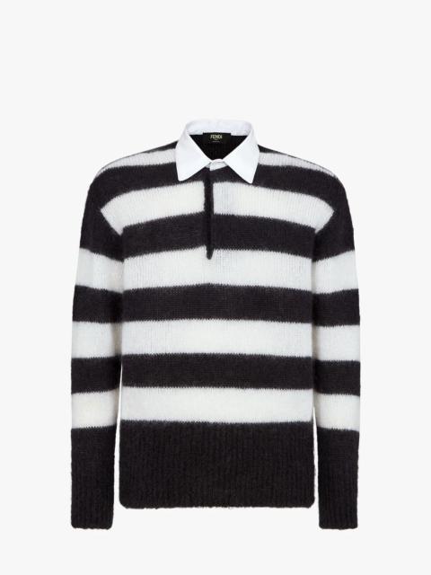 FENDI Multicolor mohair and wool pullover