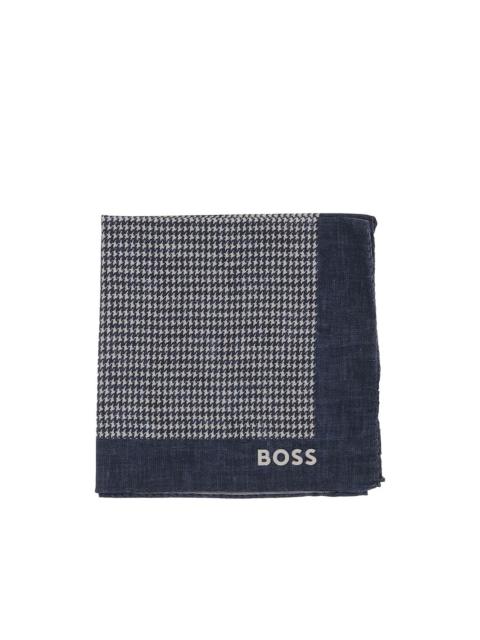 BOSS houndstooth-pattern pocket square