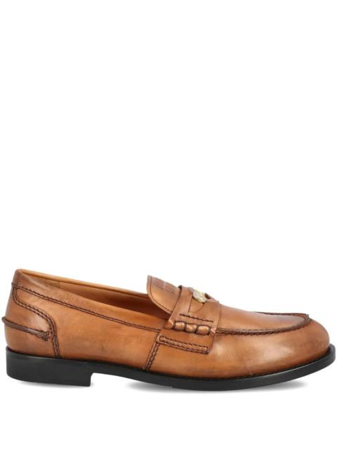 Miu Miu PENNY LOAFERS IN LEATHER WITH GRADIENT FINISH