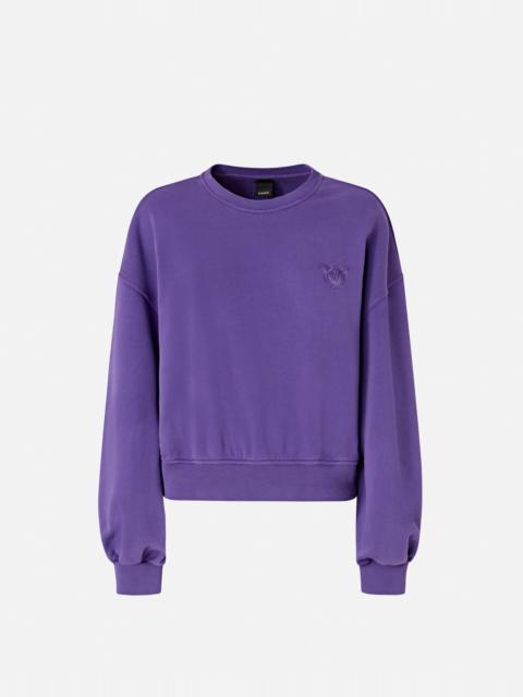 PINKO SWEATSHIRT WITH LOVE BIRDS EMBROIDERY