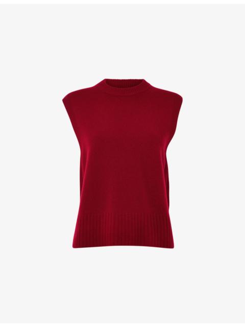 WHISTLES Round-Neck Regular-Fit Wool Vest