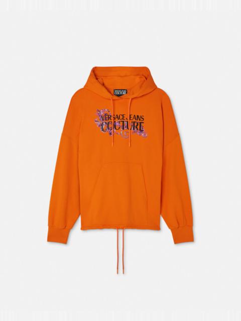 VERSACE JEANS COUTURE Crystal Logo Hoodie