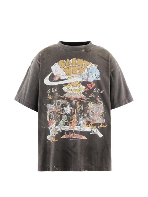 SAINT M×××××× graphic-print T-shirt