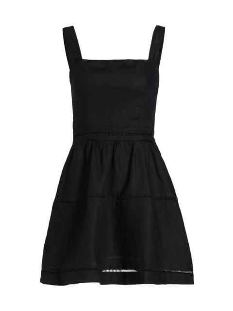 Reformation Women's Everett Linen Sleeveless Minidress - Black
