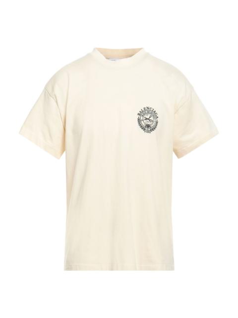 BALENCIAGA Cream Men's Basic T-shirt