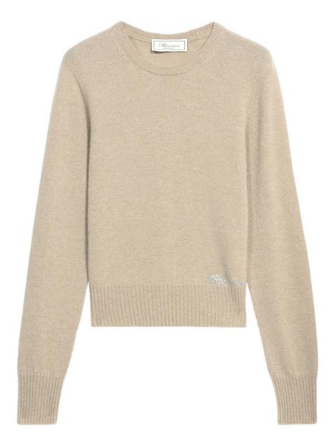 Blumarine logo-embroidered sweater