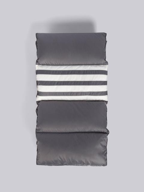 Thom Browne Medium Grey Matte Nylon Down Filled 4-Bar Scarf