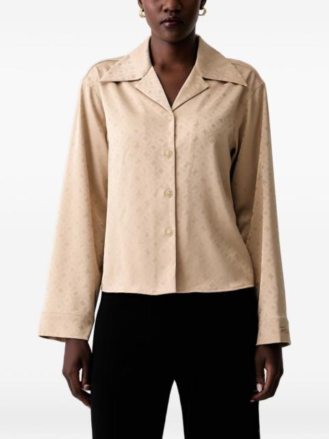 SCOTCH & SODA jacquard-logo long-sleeve shirt