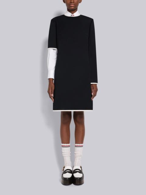 Thom Browne Cotton Twill Asymmetrical Pencil Dress