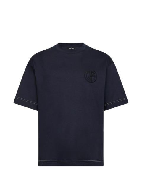 GIORGIO ARMANI logo-embroidered T-shirt